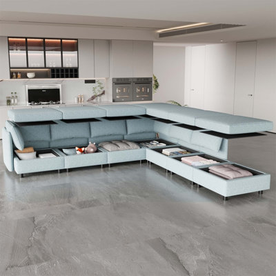 Canapé modulaire modulaire avec rangement pour le salon