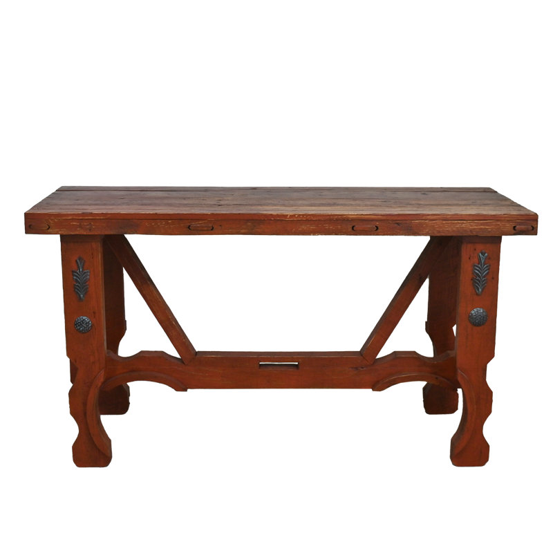 Console Yoke avec détails sculptés turquoise