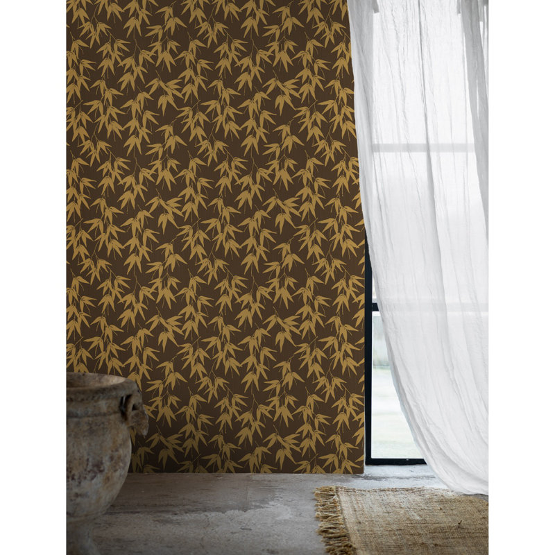 Boråstapeter Bamboo Garden Wallpaper, Brown/Gold
