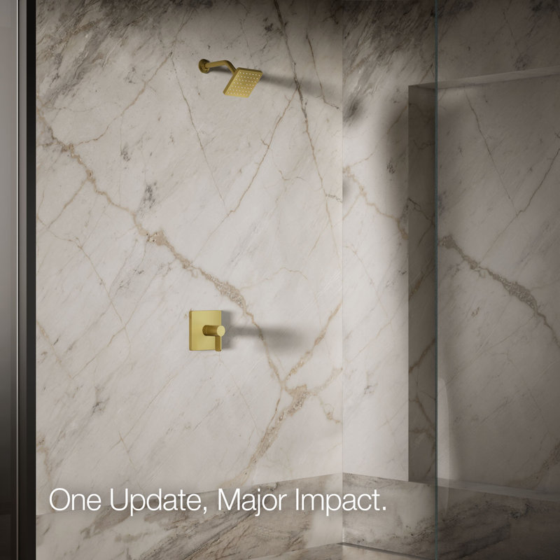 Parallel Single-Function Showerhead, 1.25 Gpm, Brushed Brass