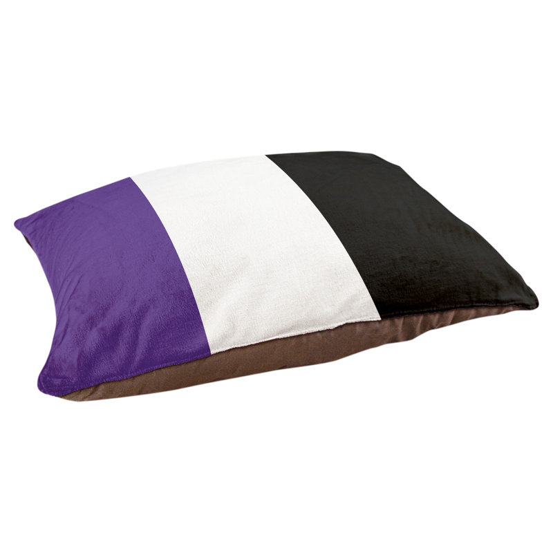 Coussin Golden State, Moyen (l 28 po x P 18 po x H 6 po), Mauve / Noir