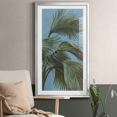 Lush Palms II - Reproduction d'art graphique sur papier encadré