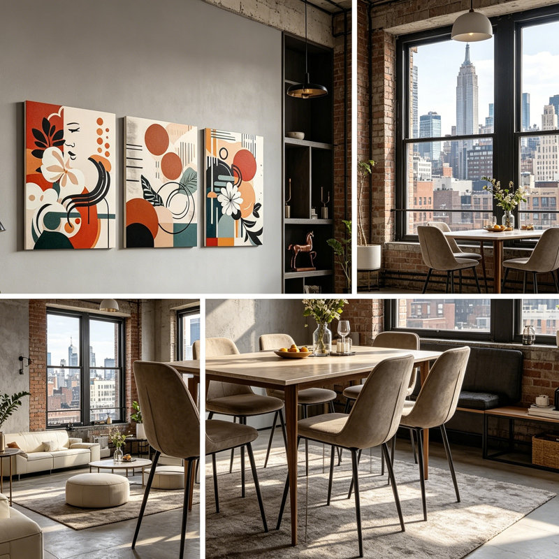 3 Piece Floater Frame Print Set on Canvas