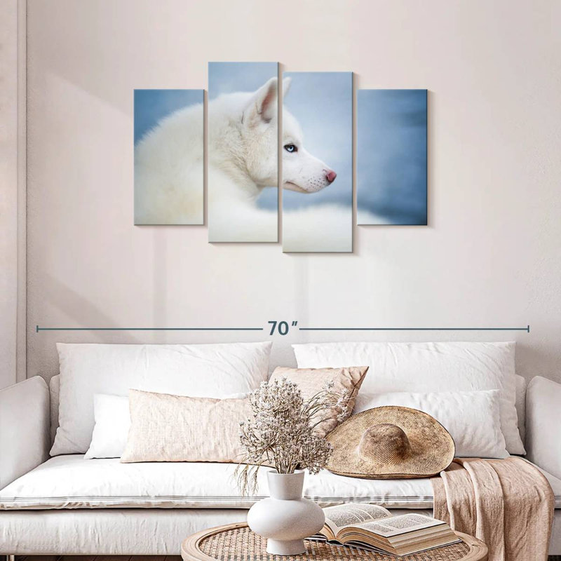 Brampt Pure White Husky, 27"H x 43"W