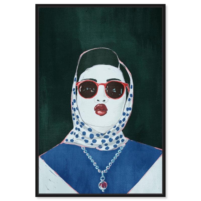 Portrait of Ruby, reproduction d'art sur toile par Art Remedy, Cadre noir, H 46 po x l 31 po