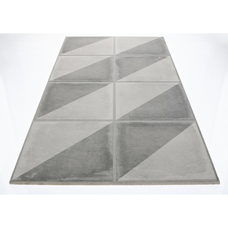 Palazzo 11.875 in. x 23.875 in. Glazed Porcelain Tile, Vintage Gray Villa