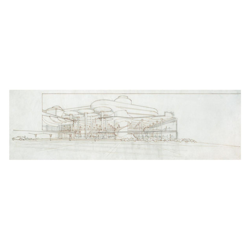 S. C. Johnson Co. Racine WI par Frank Lloyd Wright - Estampe numérique, H 22 po x l 28 po