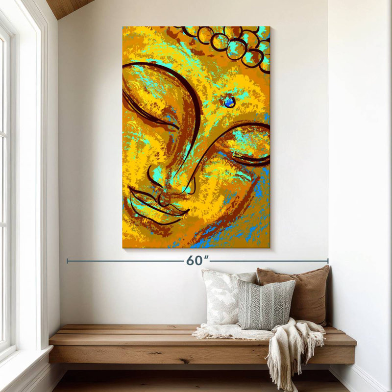 Leisha Abstract Buddha, 51" H x 34" W