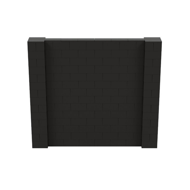 Ensemble mural de blocs géants 7 'T, H 84 po x L 96 po, Noir