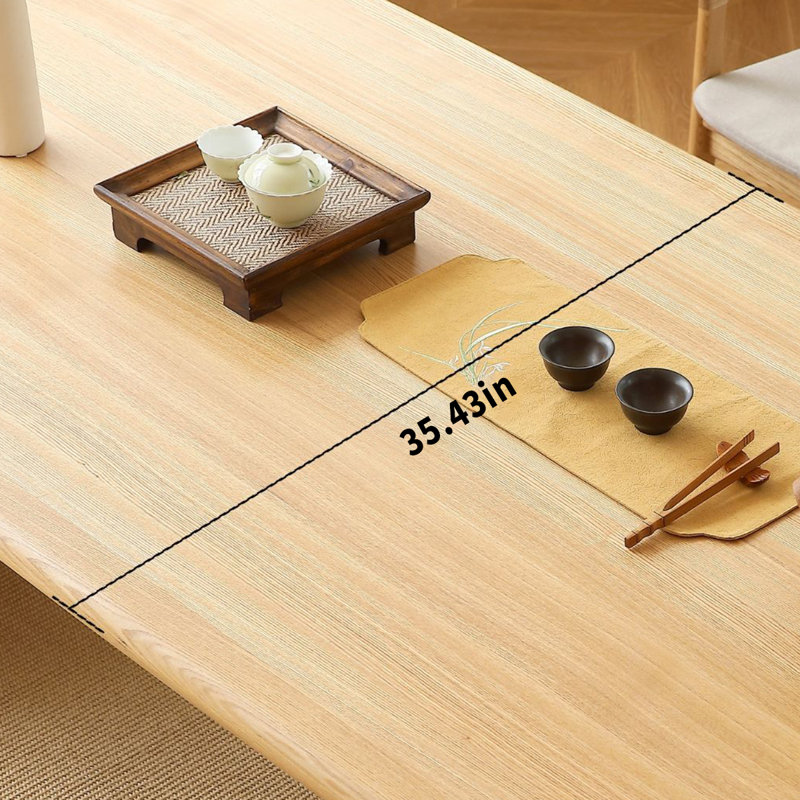 Solid wood large board dining table widened, 29.53"H x 86.61"L x 35.43"W