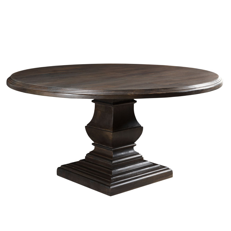 Nimes Round Solid Wood Dining Table, 60" L x 60" W