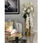 Cascading White Phalaenopsis Orchids In Tapered Polished  Cone Planter-712119002