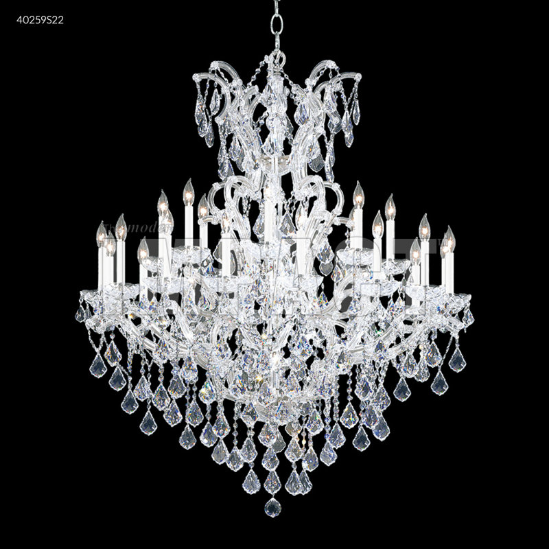 Maria Theresa 25 - Light Chandelier, Silver, Clear, Swarovski Spectra