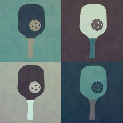 Fawzi " Pickleball Aqua And Brown "