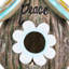 Exhart Butterfly Roof Peace Acorn Hanging Bird House, 7 Inch