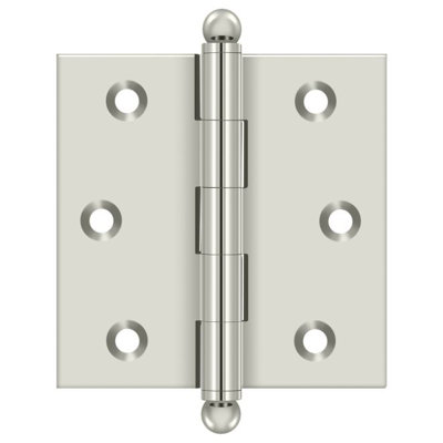 Deltana CH2525U14 2-1/2" x 2-1/2" Hinge, w/ Ball Tips in Polished Nickel Pair