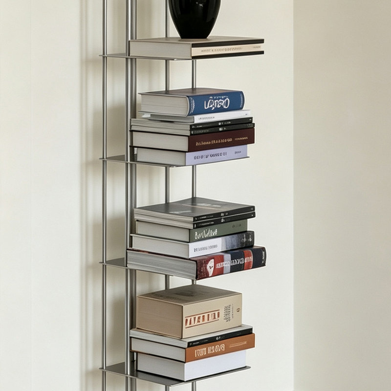 Bibliothèque verticale en acier inoxydable