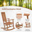 Chaise berçante en bois massif Parin