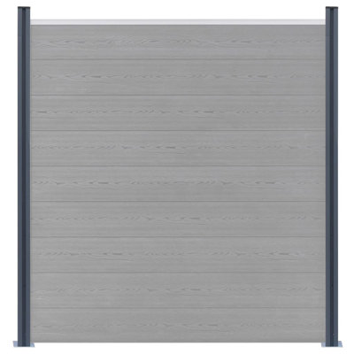 Avanna 185cm H x 12cm W Silver Metal Fencing Kits