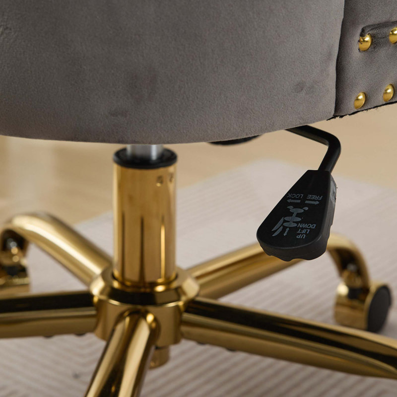 Chaise de bureau pivotante à assise large, Rose