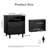 Carmelyn Black nightstand with 2 drawer