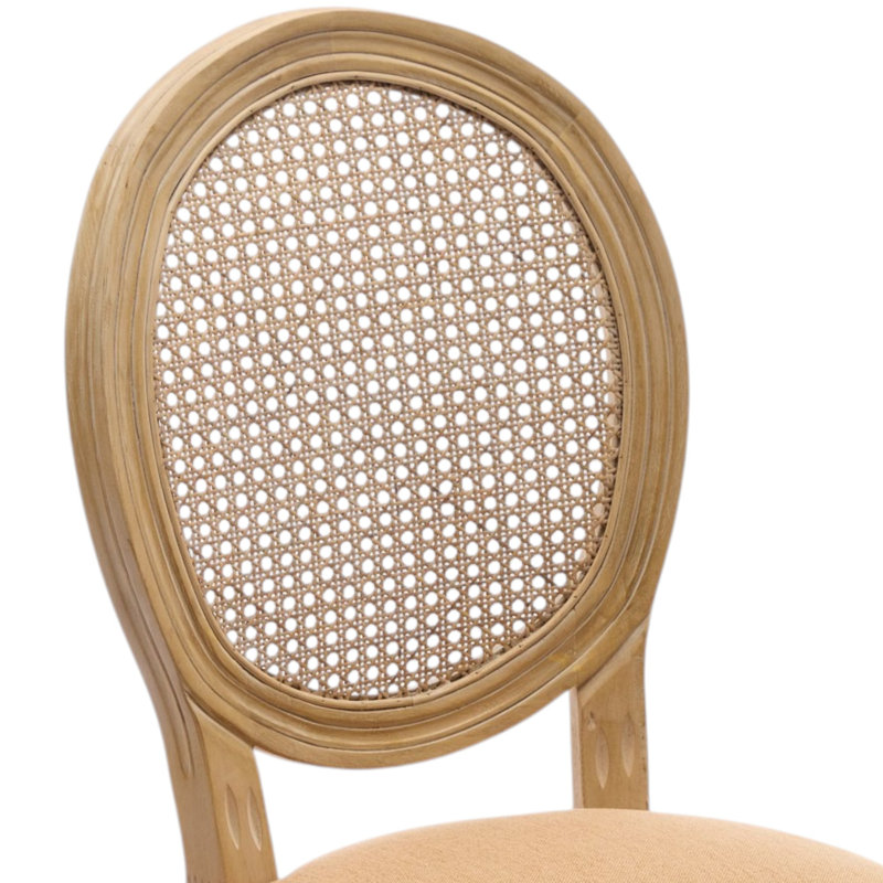 Amando 19.7'' H Upholstered Side Chair, Brown, Oak Wood