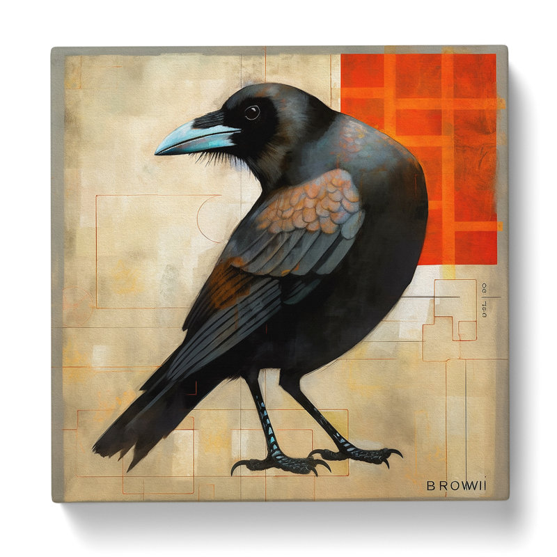 Crow Bauhaus No.1 - Wrapped Canvas