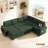 110" Modular Sectional Pull-Out Sofa With Side Table, Cupholders, Charging Ports-1401823591