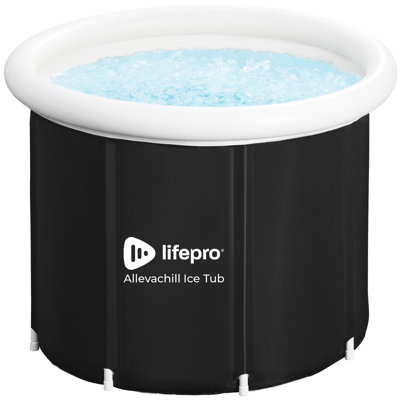Lifepro Portable Ice Bath Tub With Lid And Storage Bag - Lightweight, Durable Cold Plunge Tub For Home Therapy Sessions -home & Travel Ice Bath Tub For Adults And Athletes - 14°f - 122°f Temp, Outdoor