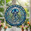 Panneau de vitrail Jellyfish Design, 7,8 heures-1967632987