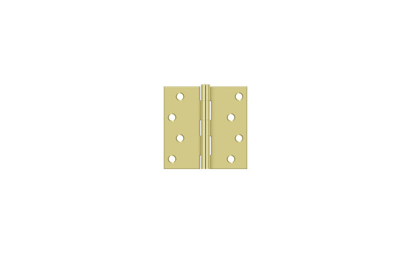 Steel Hinge, Polished Brass