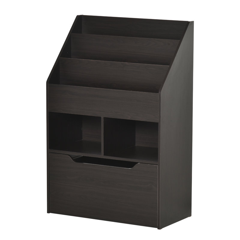 Étagère pour enfants avec étagère de rangement pour livres et bibliothèque, Brun