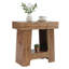 Table de bout en bois massif rustique, table d'appoint rectangulaire avec tablette de rangement-258904934