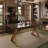 Metal Base Dining Table