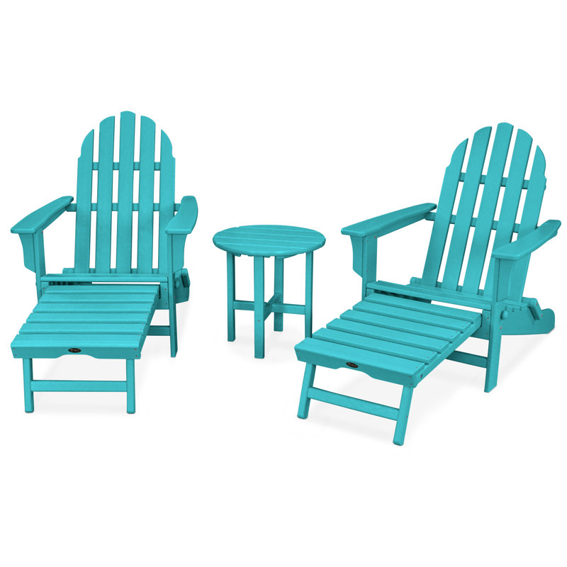 TREX Outdoors Cape Cod 3-Piece Ultimate Adirondack Set, Aruba