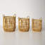 Handmade Bamboo Basket With Handles - Set of 3