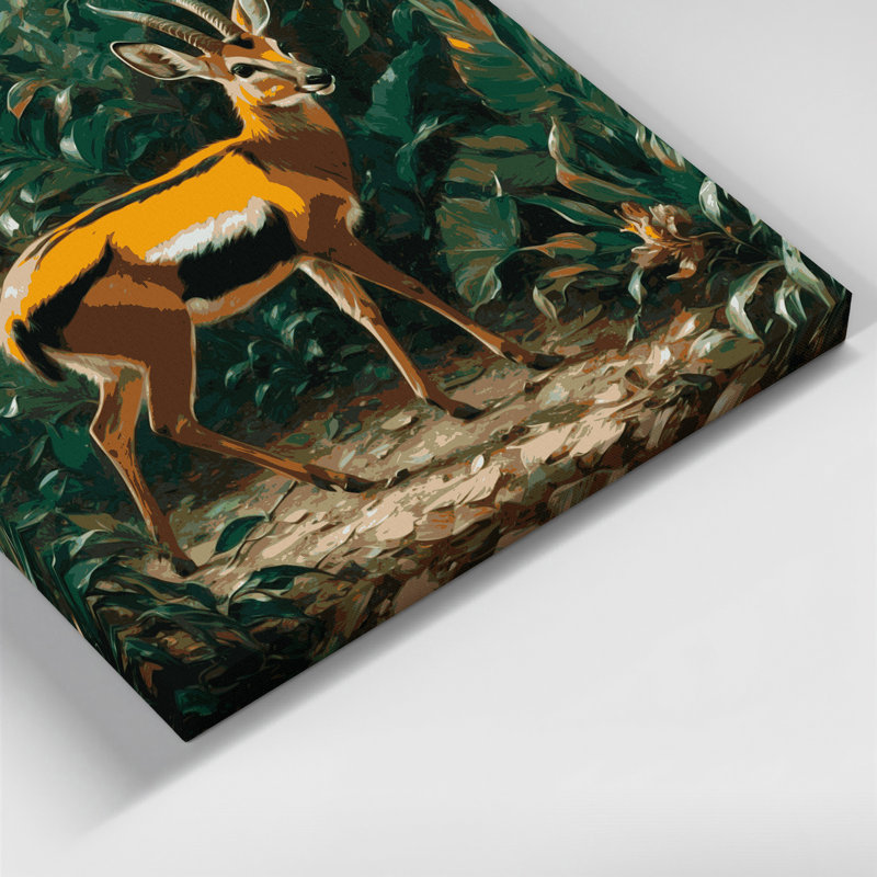 Art mural sur toile vert, H 16 po x l 16 po
