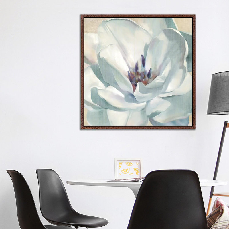 Iridescent Bloom II by Carol Robinson - Print on Canvas, 93.98 cm H x 93.98 cm W, Classic Brown Wood Framed Canvas