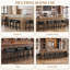 Tabouret de bar rembourré en forme de selle avec cadre en bois massif (ensemble de 3)-2089416907-2089416884