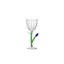 Botanica - Optical Stemmed Glass Light Blue Flower 9.5 Oz