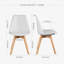 Set of 4 Modern Elegant Shell Upholstered Dining Chairs, Wooden Kitchen Chair-306710728