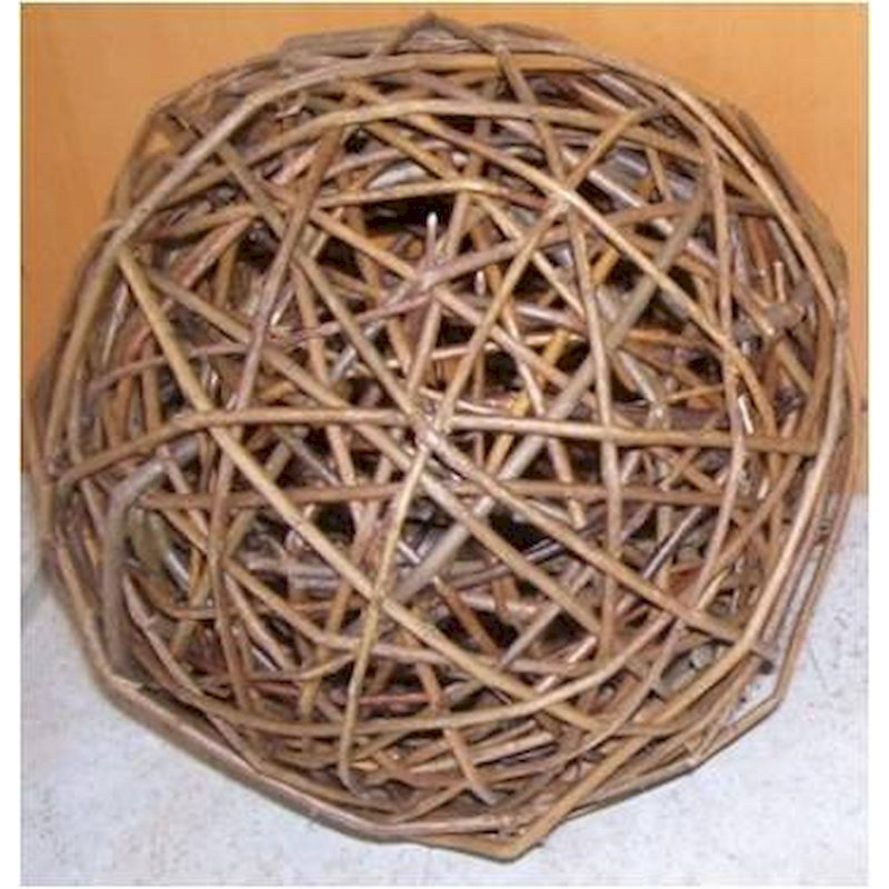Sculpture à billes décorative willow Lunz, H 16 po x l 16 po x P 16 po, Brun