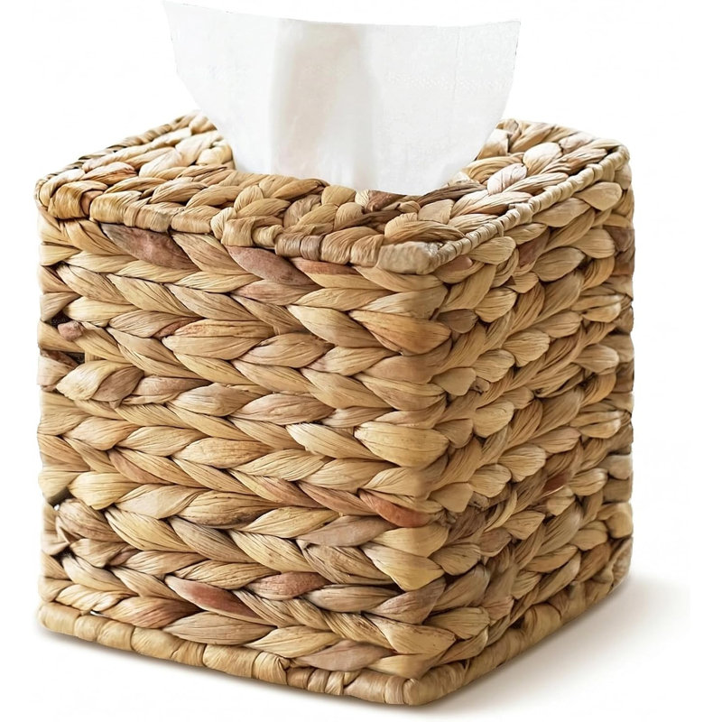 Square willow tissue box