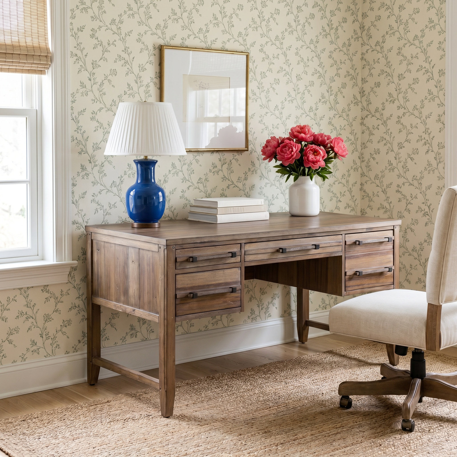 Sumi Writing Desk, Weathered Gray