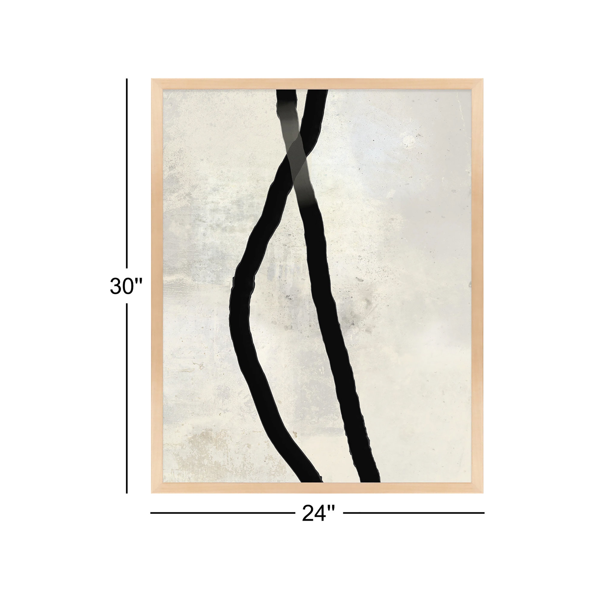 Black Rope 4 by Jacques Pilon, Brown, 30" H x 24" W x 1.25" D