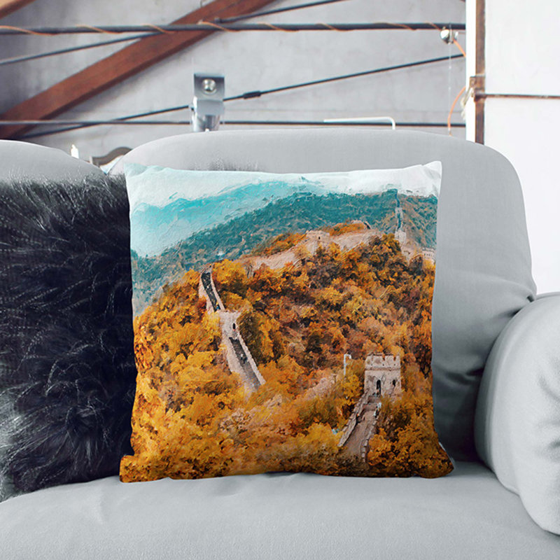 Square Throw Cushion, 40cm H x 40cm W x 15cm D