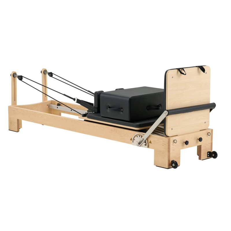 Hisooth StudioSolid Stationary Pilates Reformer 60cm Maple Frame