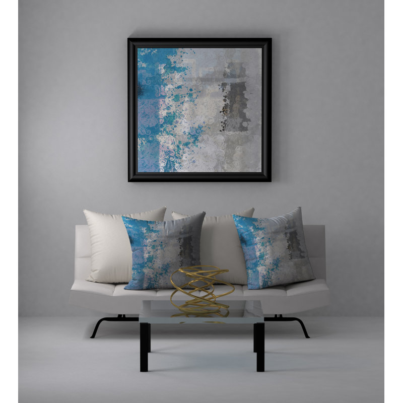 Magnifique housse de coussin glamour carrée/insert, 24 po x 24 po