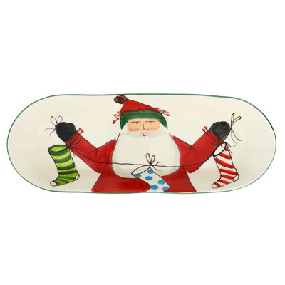 VIETRI Old St. Nick Terra Bianca Platter