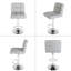 Swivel Upholstered Faux Leather Adjustable Height Bar Stool with Steel Frame-380694352